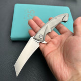 KB Knives KB153A Anteater Frame Lock Pocket Folding Knife Gray Ti Handle 3.43'' Sandblast M390